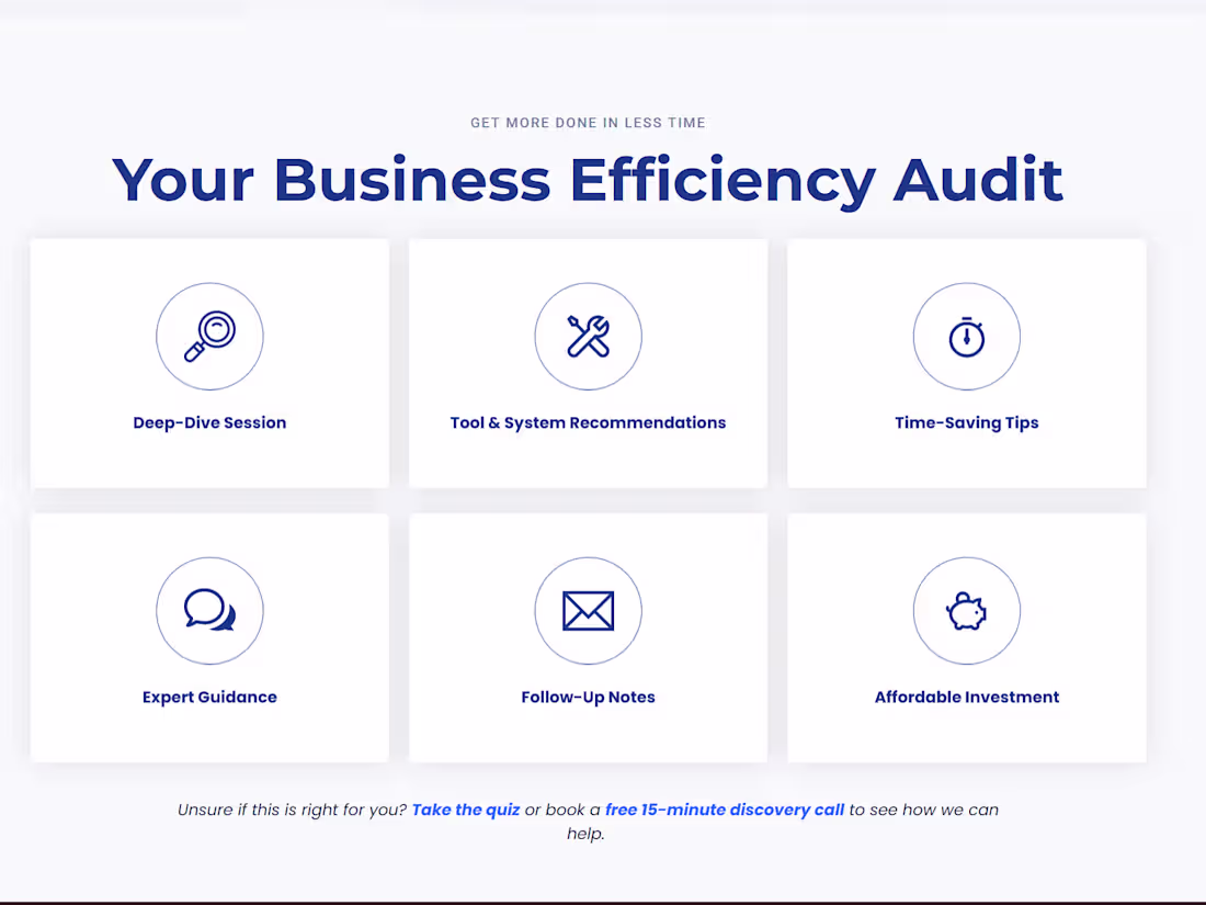 Cover image for Business Efficiency Audit (Consultation)