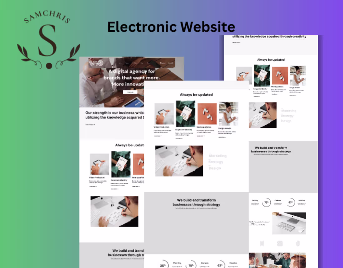 Cover image for Electronic Website Landing Page –