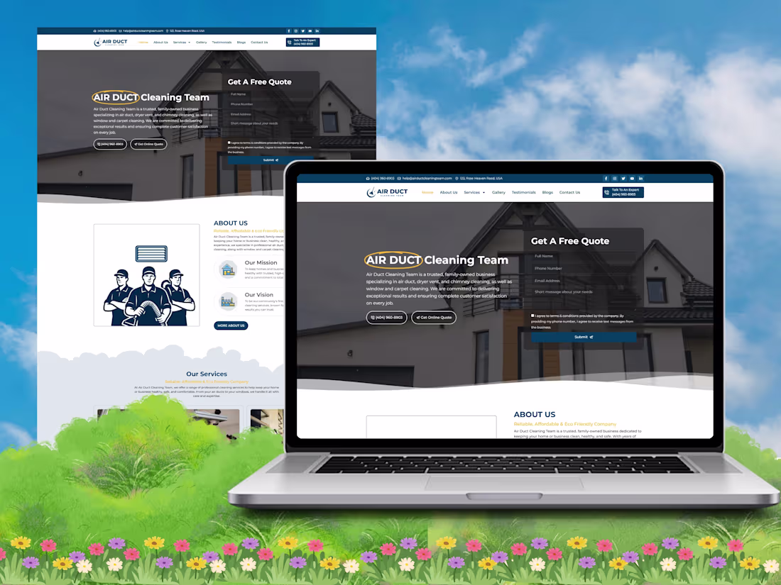 Cover image for Air Duct Cleaning Team Website

This