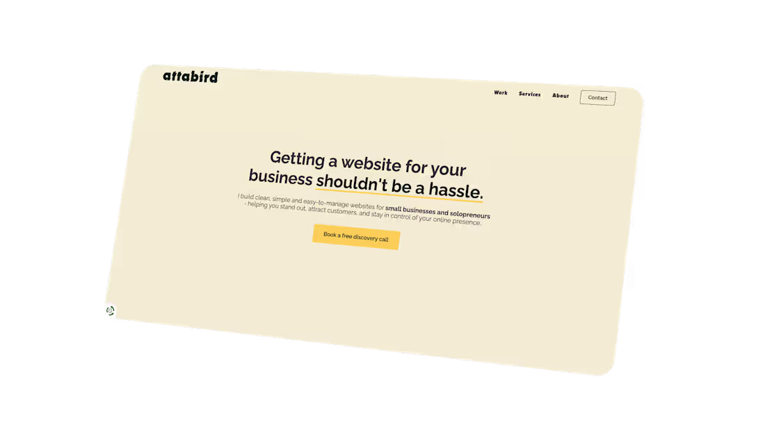 Cover image for Design and Development of attabird.com