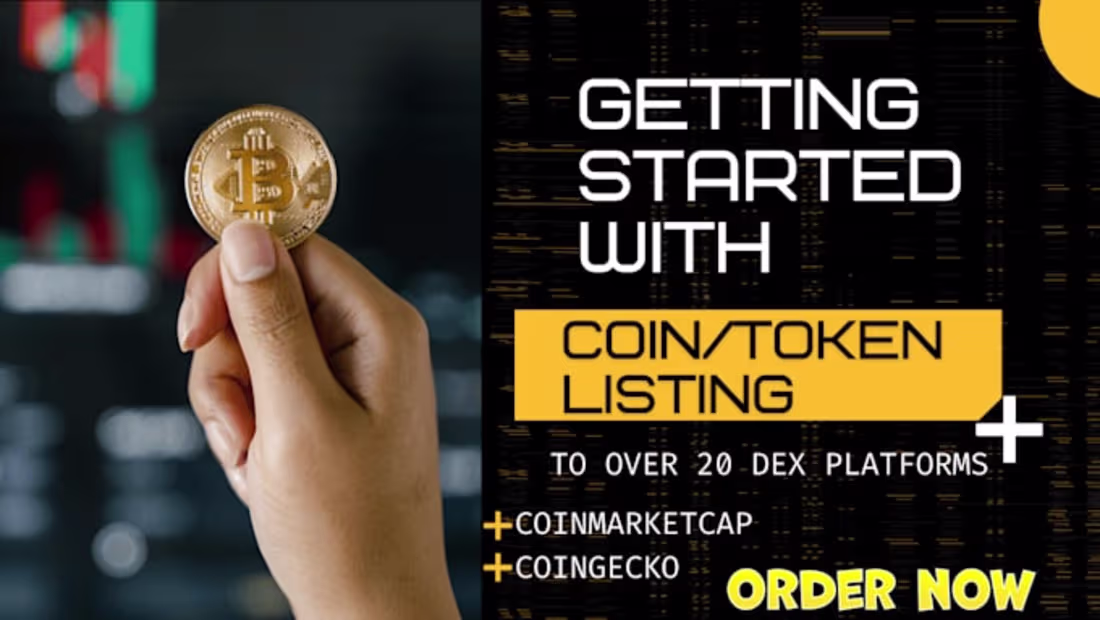 Cover image for I will get your token,coin listed on crypto exchange platforms …