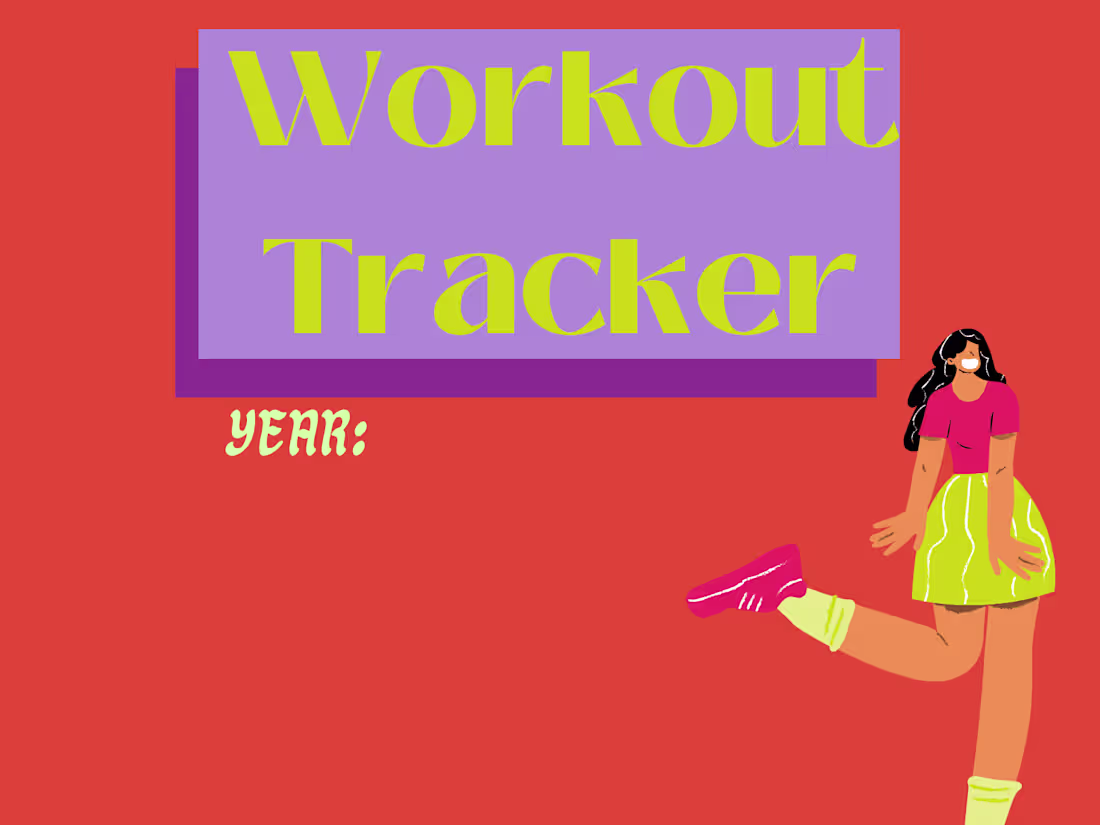 Cover image for The Bright and Cheery Workout Planner