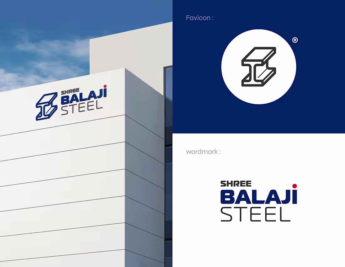 Cover image for Shree Balaji Steel – Industrial Brand Identity This steel br...