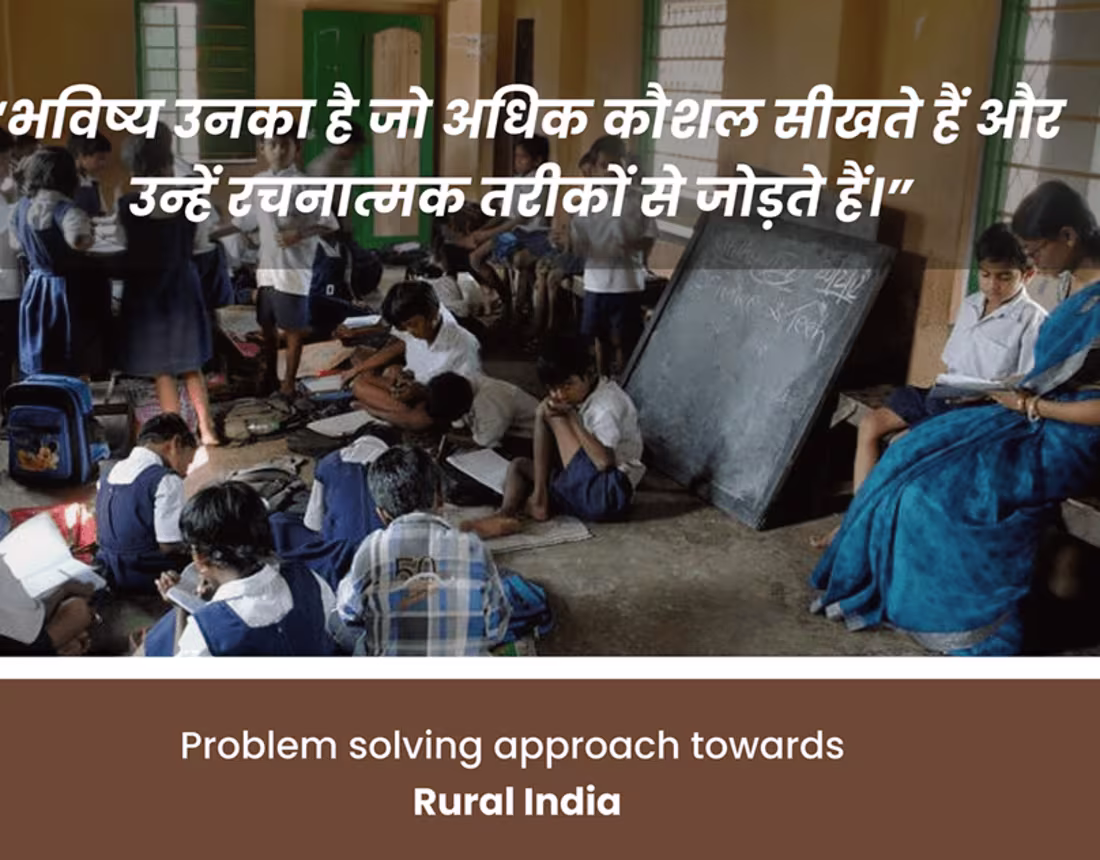 Cover image for Rural Education Problem Solving towards Rural India :: Behance