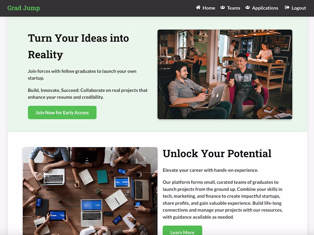 Cover image for GradJump - Team Collaboration Platform for College Graduates