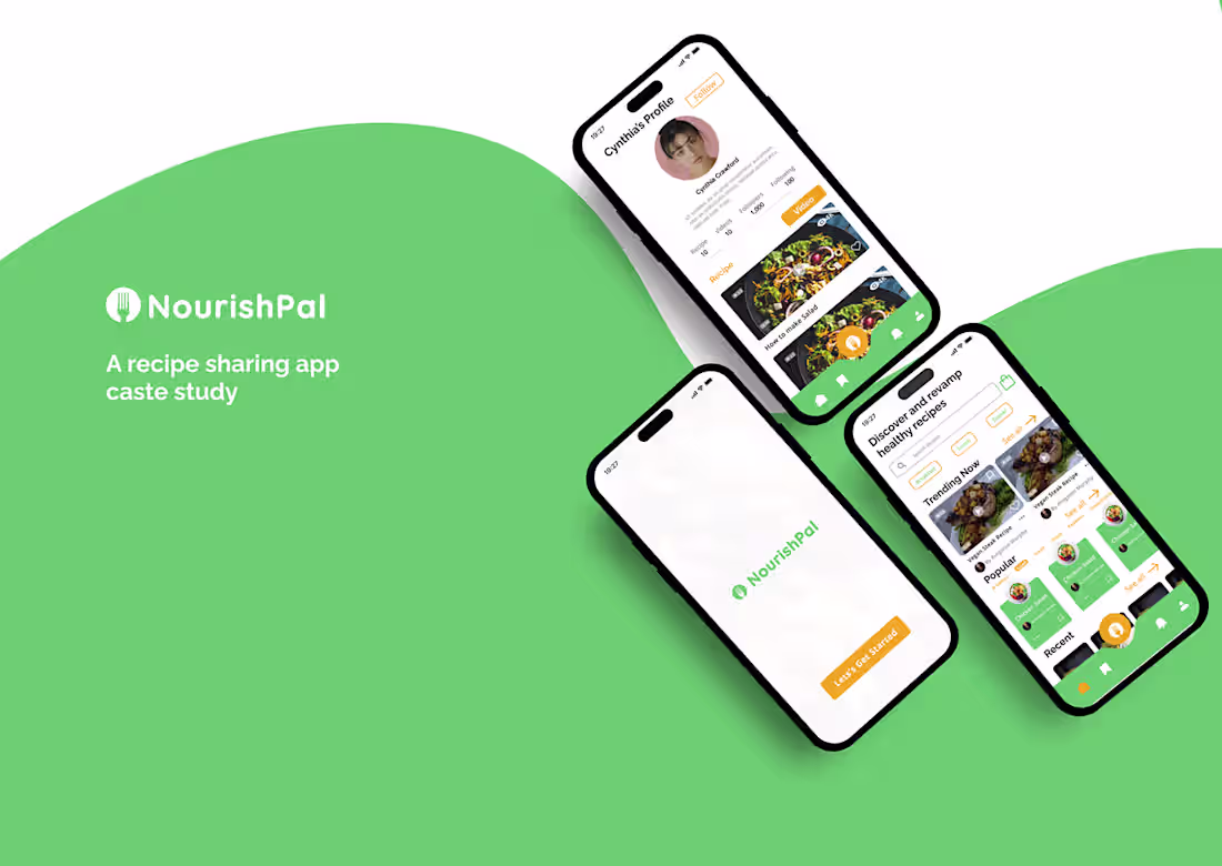 Cover image for A case study on a recipe shating app on Behance
