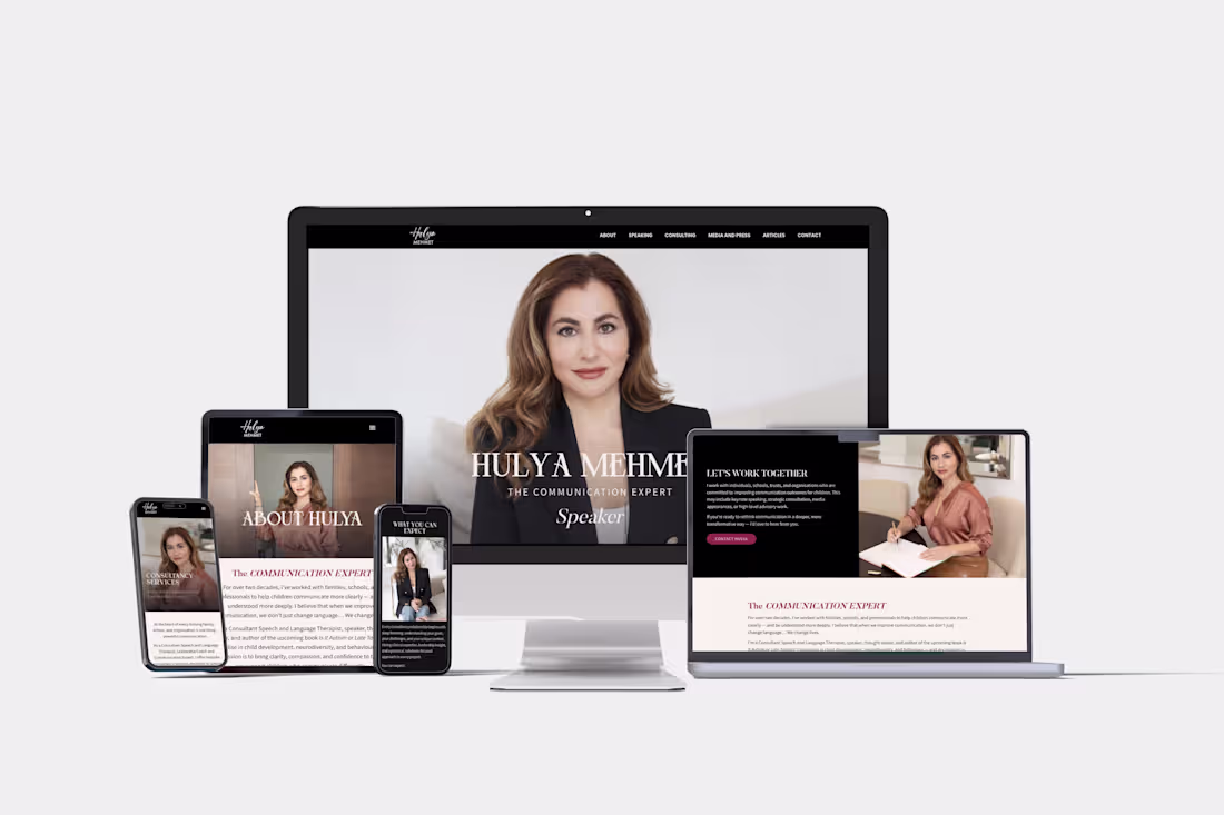 Cover image for Client: Hulya Mehmet - Personal Brand Website, Highlighting ...