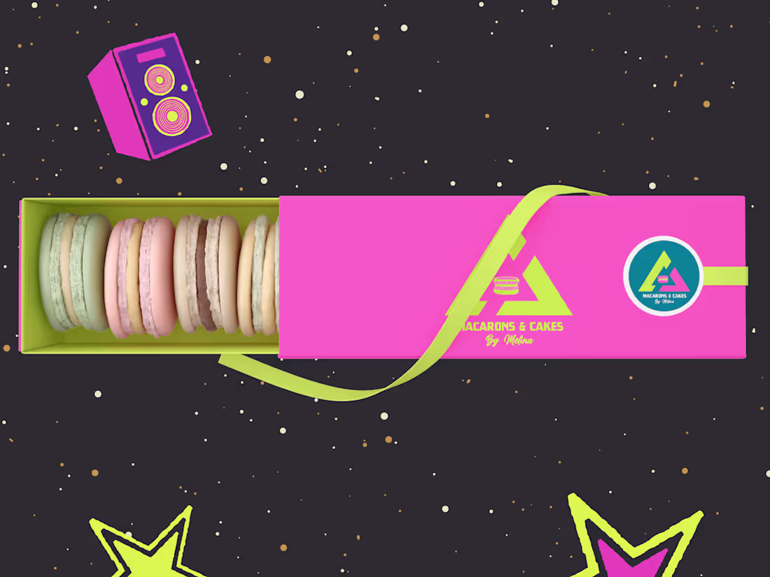 Cover image for Macarons by Melina Brand identity 