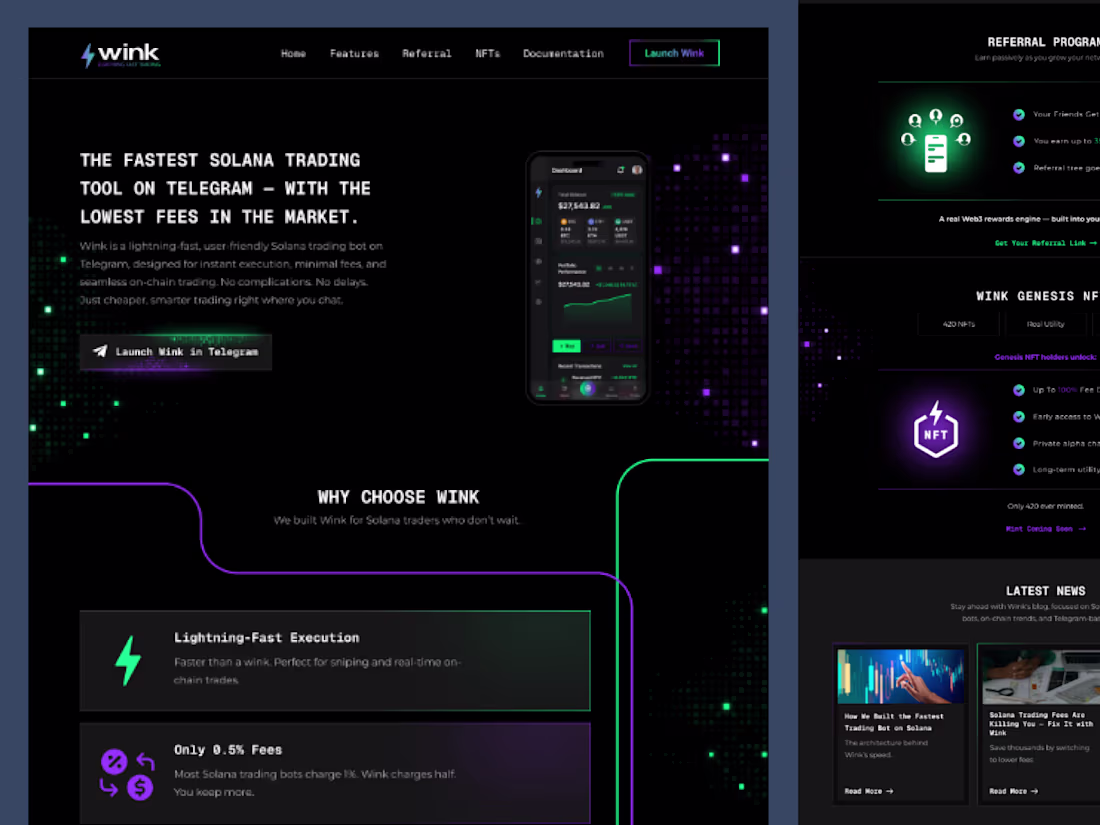 Cover image for Wink – Solana Trading Bot