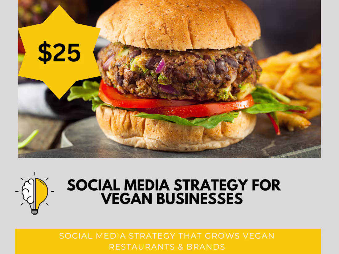Cover image for Vegan Social Media Micro Service Package (24 Hour Delivery)