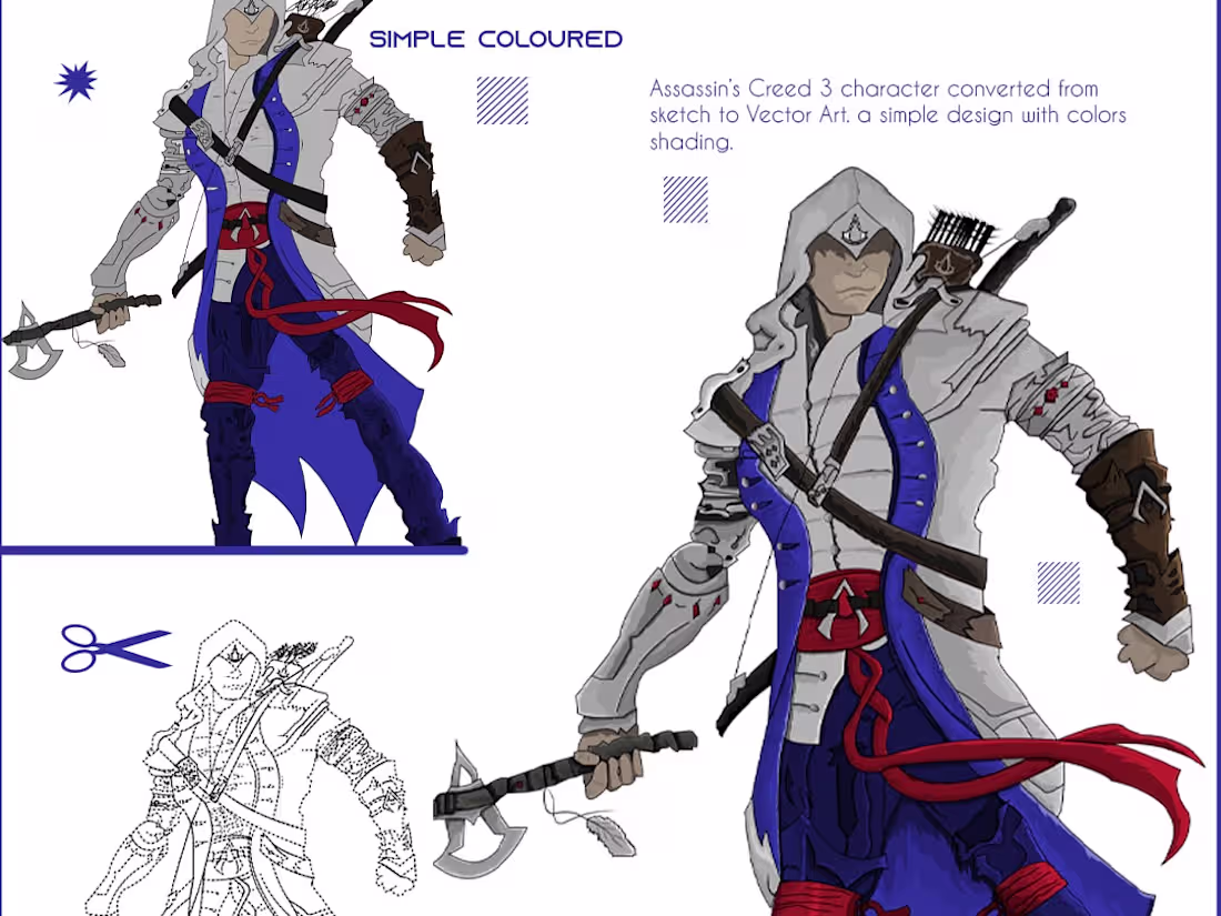 Cover image for @Amir.H_here on Instagram: “Assassin’s Creed Sketch Art to Digi…