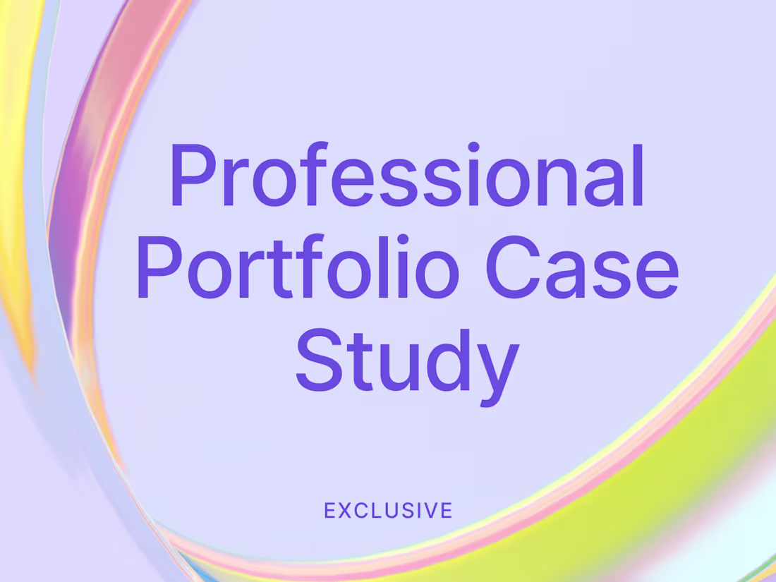 Cover image for Professional Portfolio Case Study