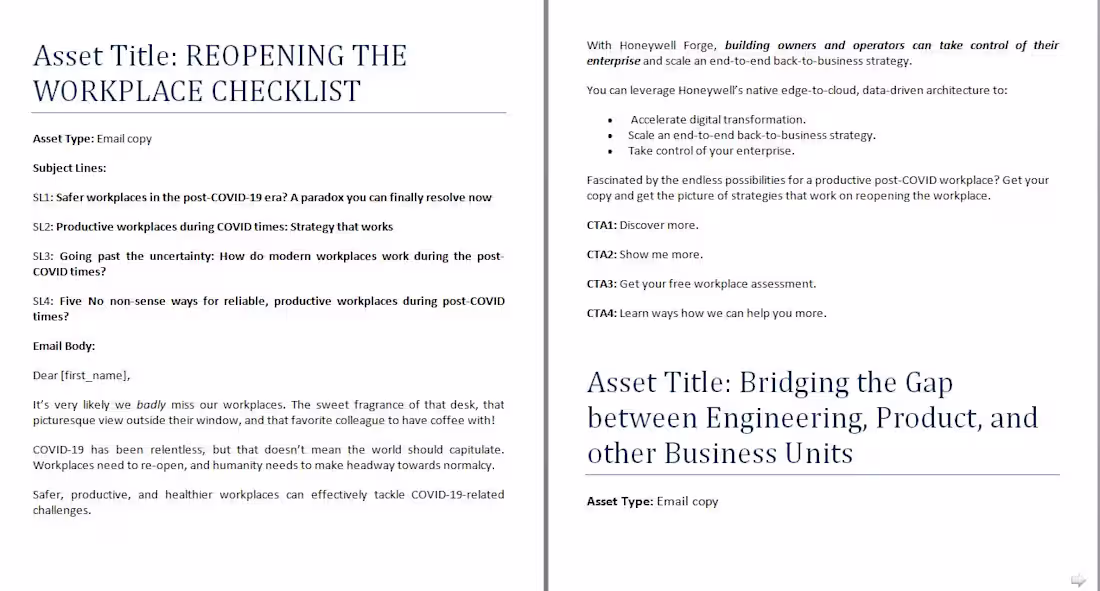 Cover image for Email Copywriting Project