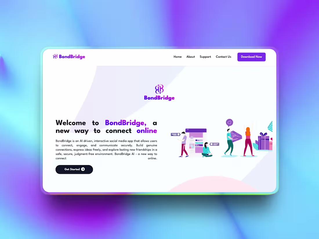 Cover image for Immersive Landing Page for AI Application
