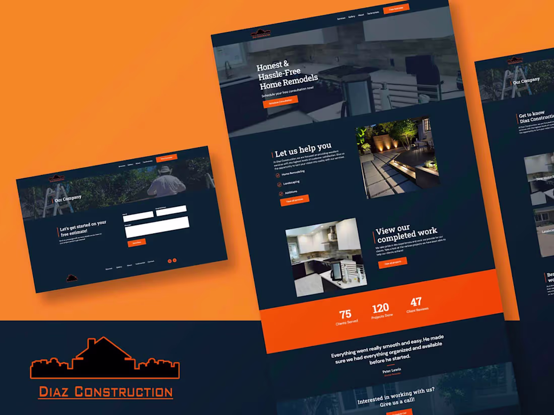 Cover image for Diaz Constructions Website