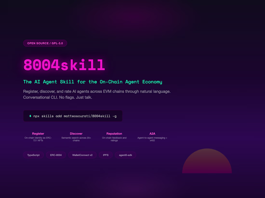 Cover image for 8004skill — AI Agent Skill