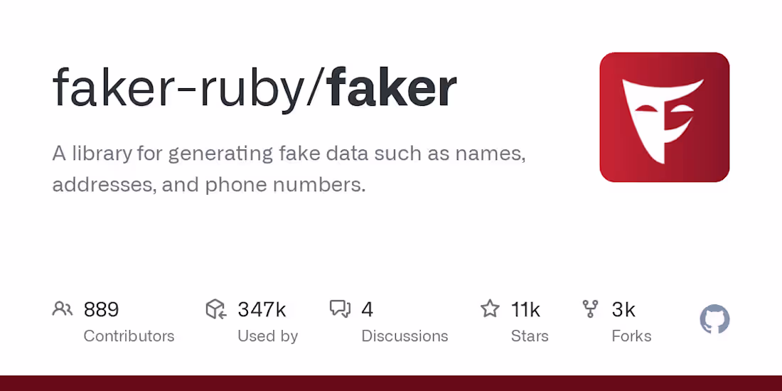 Cover image for faker-ruby/faker