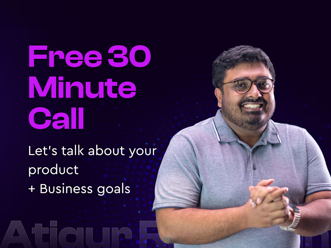 Cover image for ⚡️ FREE 30-Min Call: Let's Chat About Your Product + Goals