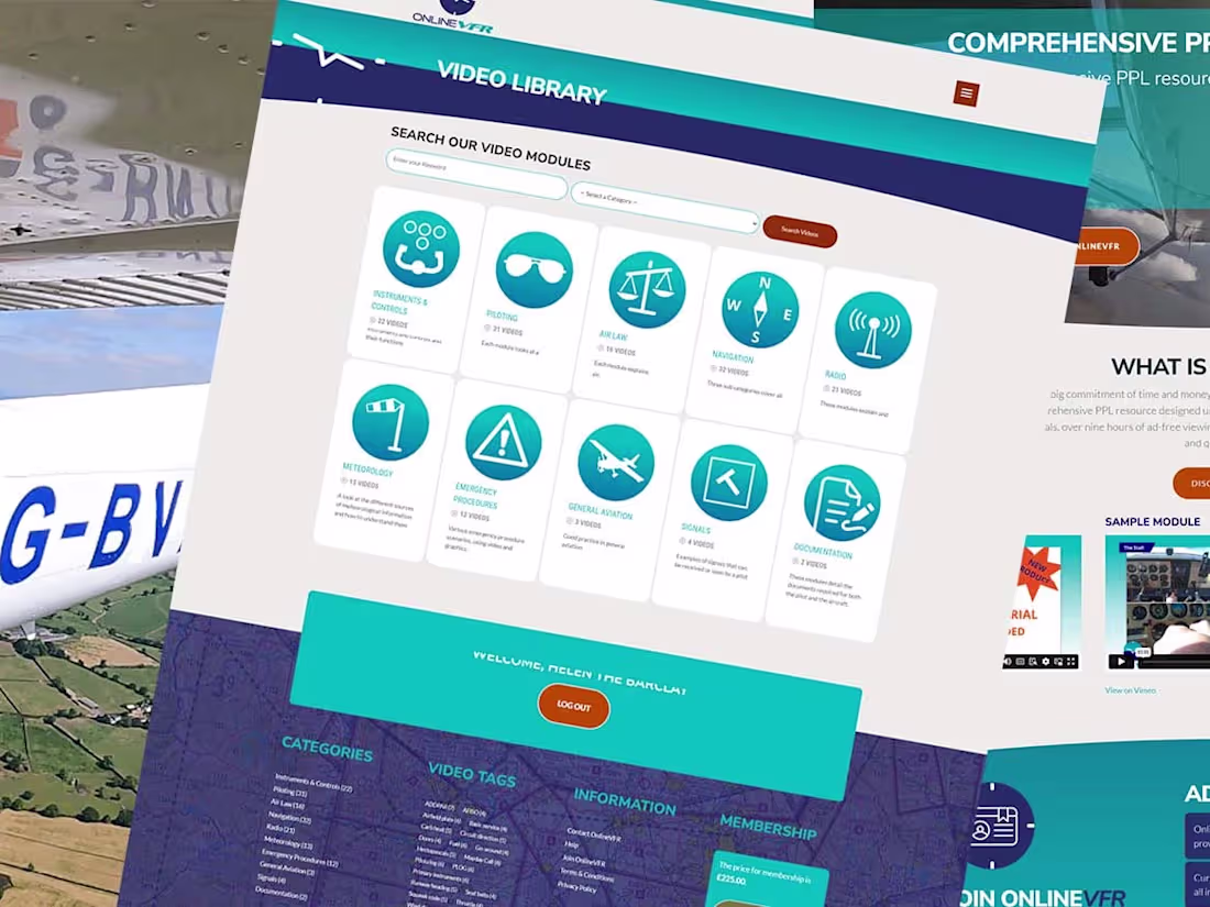 Cover image for OnlineVFR | A video library and paid membership site