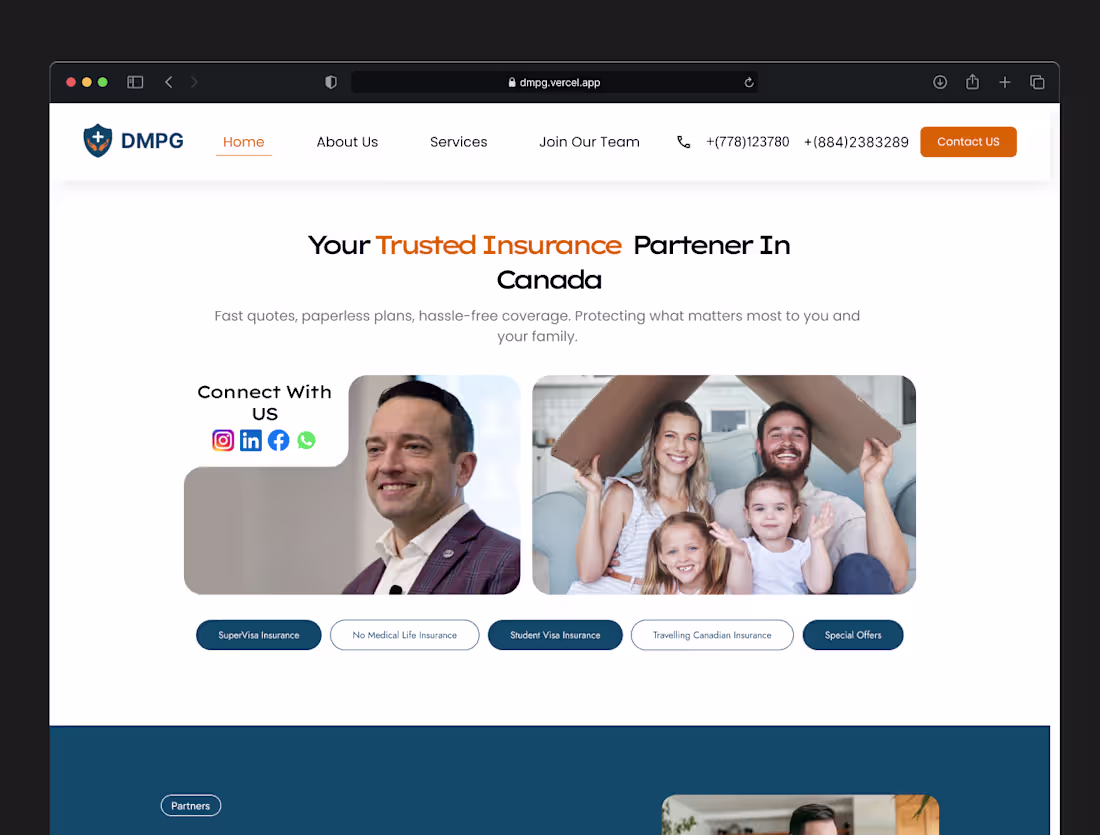Cover image for DMPG Insurance Website Redesign for Trust and Clarity
