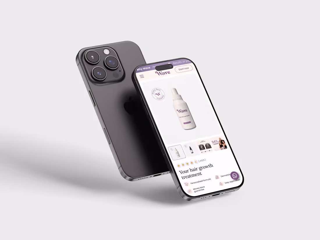 Cover image for Wave Care Product Page | Instant Website