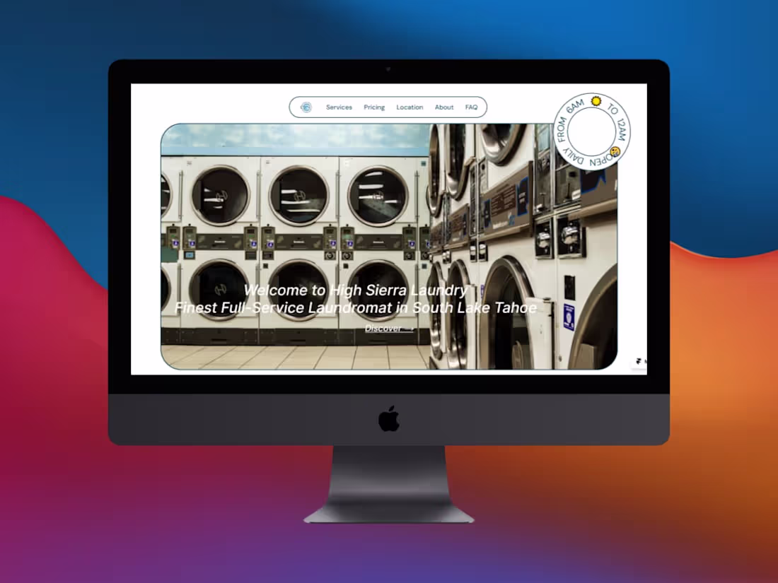 Cover image for highsierralaundry.com - (Framer Development)