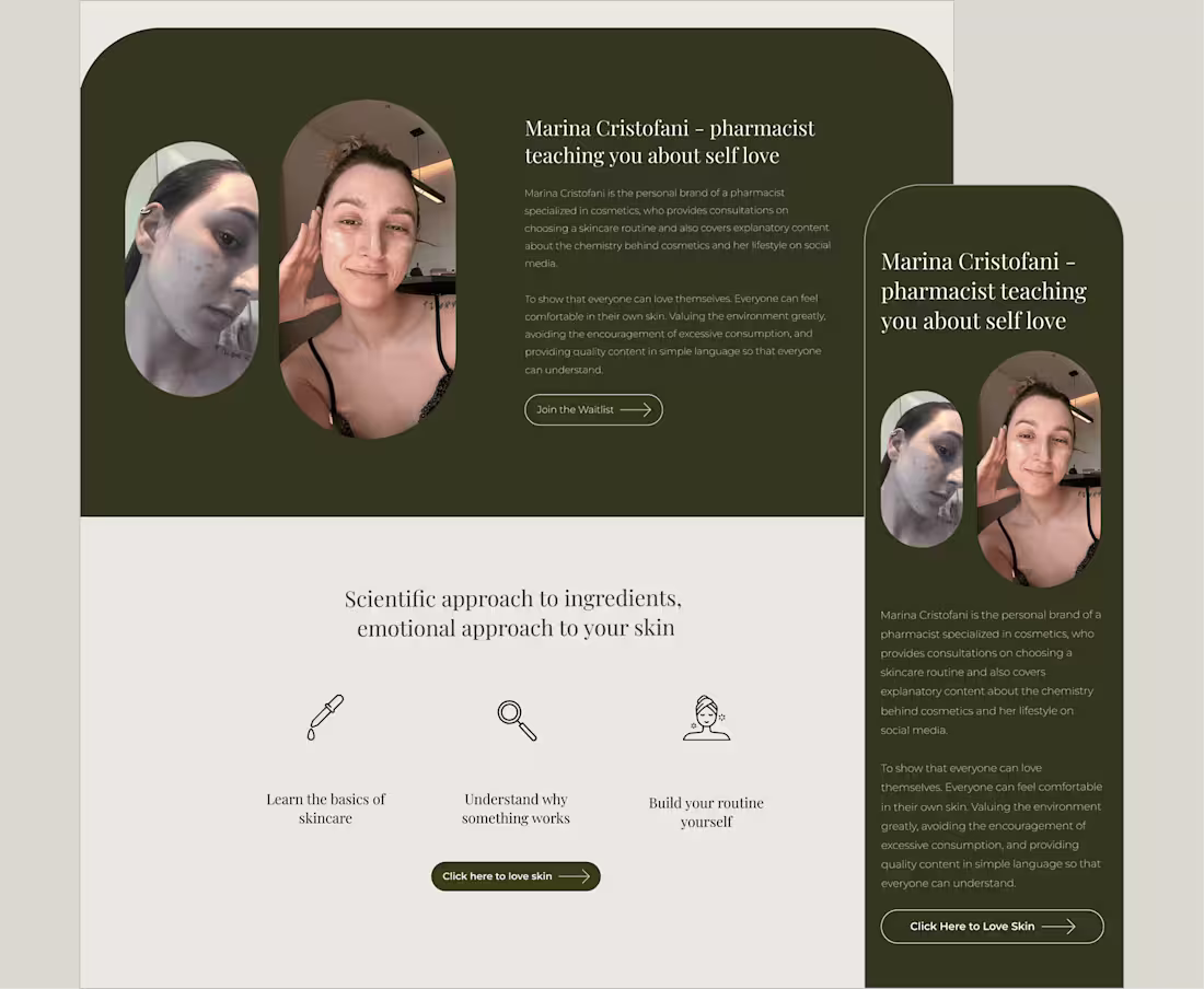 Cover image for Marina Christofani – 60% conversion rate in 2 weeks