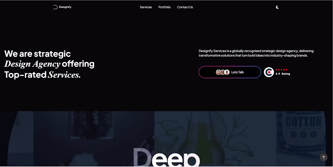 Cover image for Designify Services Developed a sleek and professional agency...