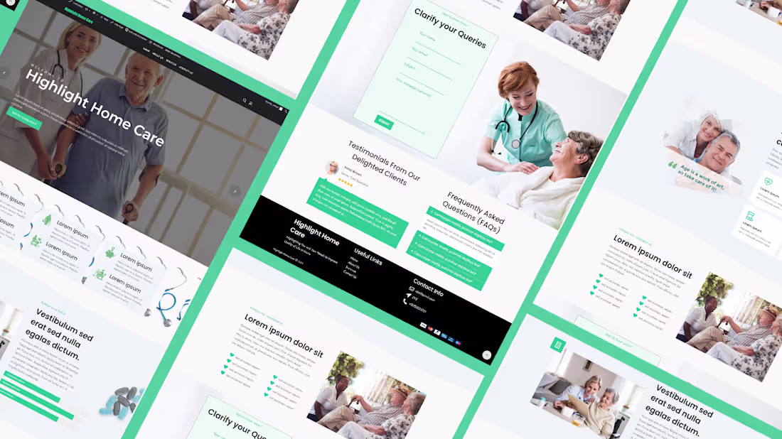 Cover image for Healthcare and homecare website design | Wordpress Elementor