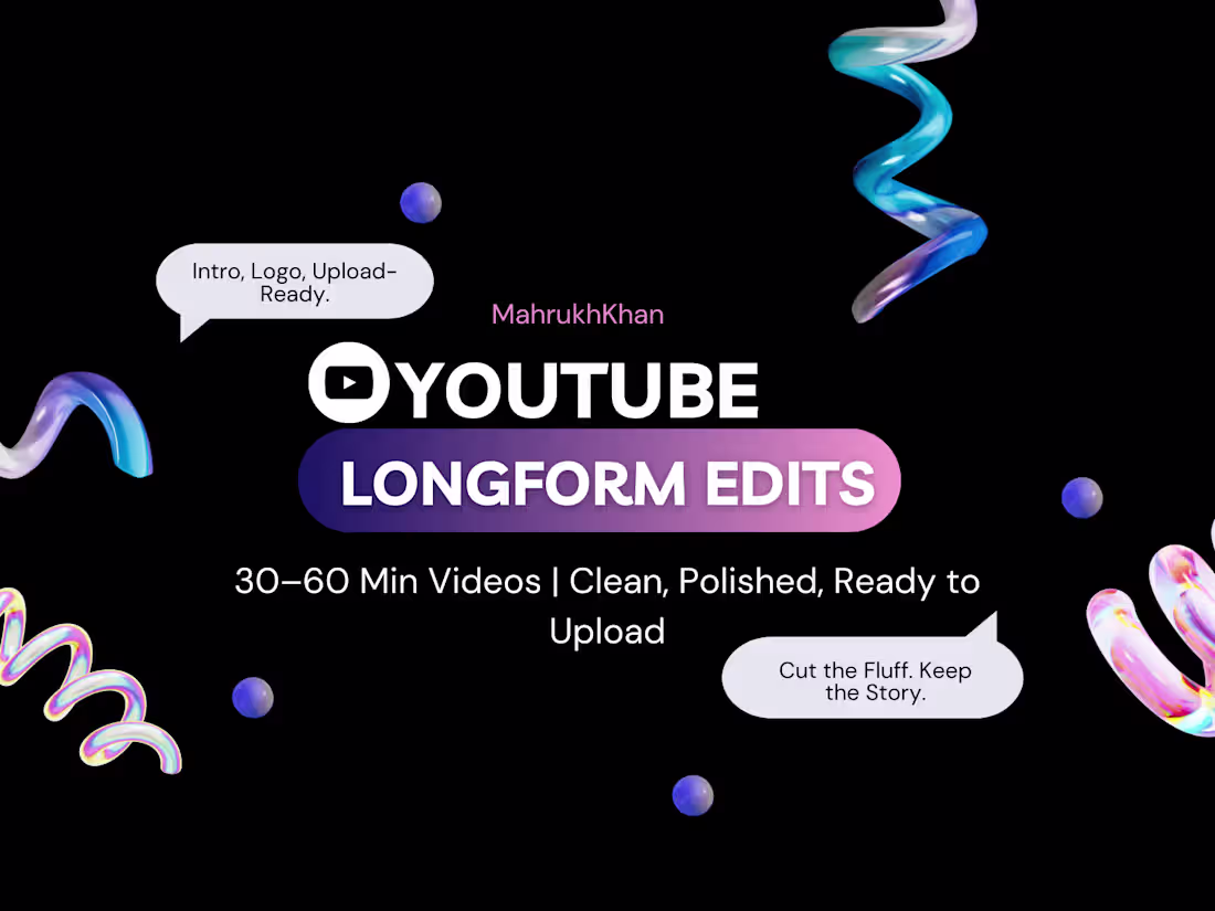 Cover image for YouTube Edit + 2 Thumbnails | Clean, Branded, Ready-to-Upload