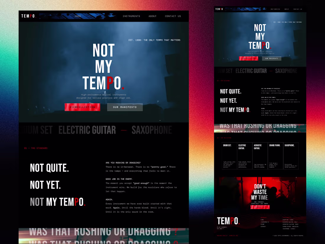 Cover image for TEMPO.
The Landing page that doesn't