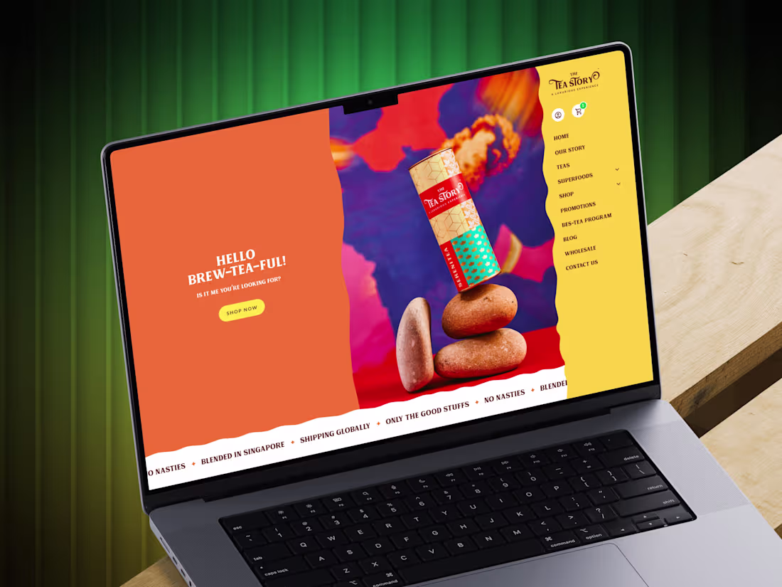 Cover image for Luxury Tea Brand Website UX UI Design