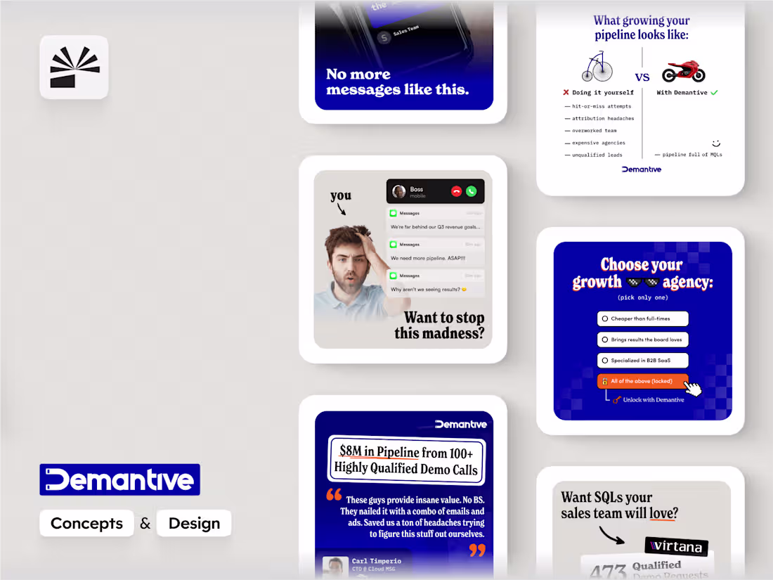 Cover image for Ad Concepts + Designs for Demantive