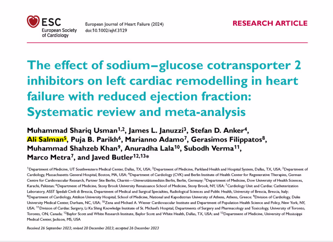 Cover image for Research Paper: EJHF (Meta-Analysis)