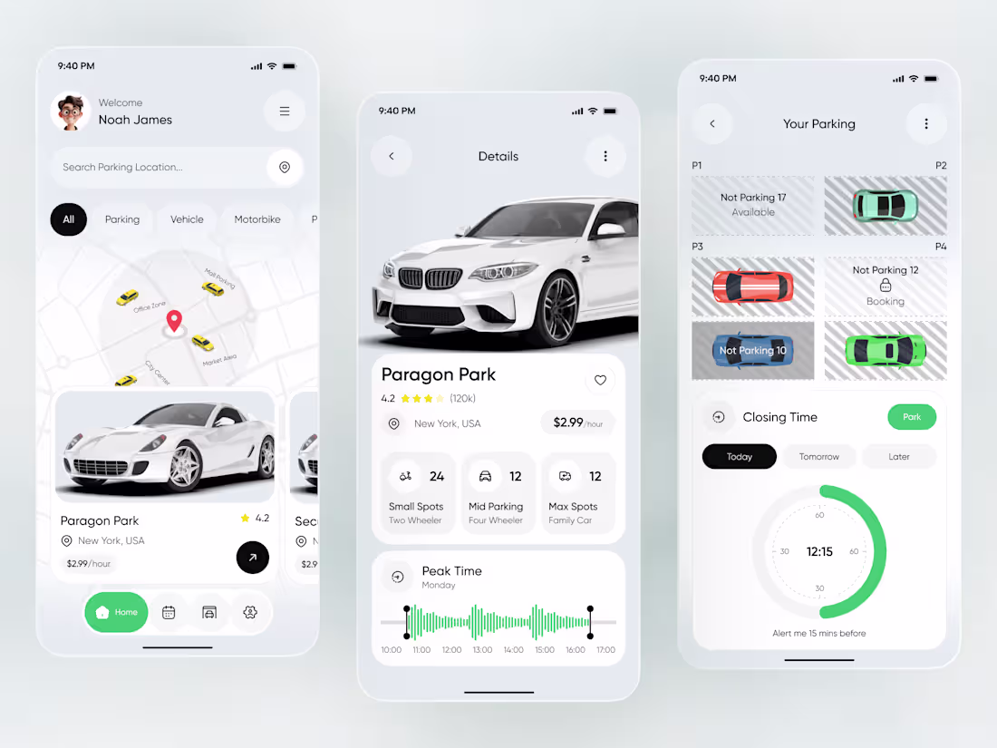 Cover image for Smart Parking App — Car