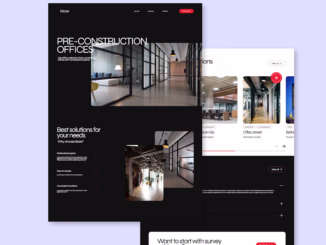 Cover image for blaze — web design concept