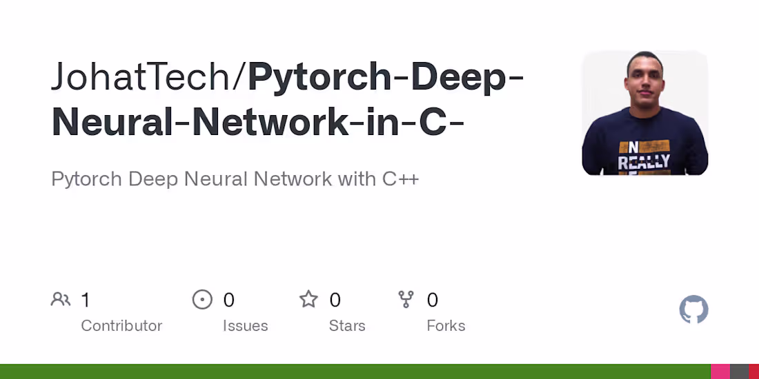 Cover image for Pytorch Deep Neural Network with C++