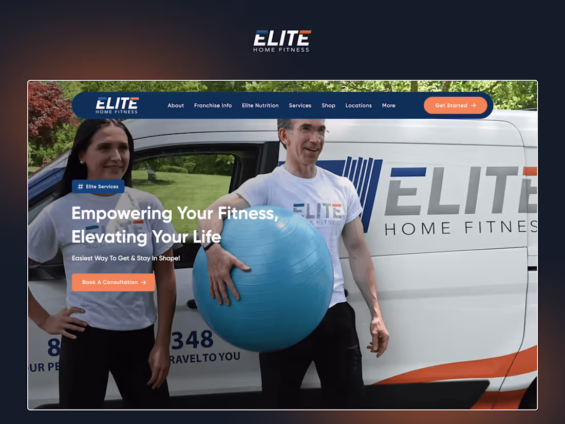 Cover image for Elite in Home Fitness Multipage website design and development