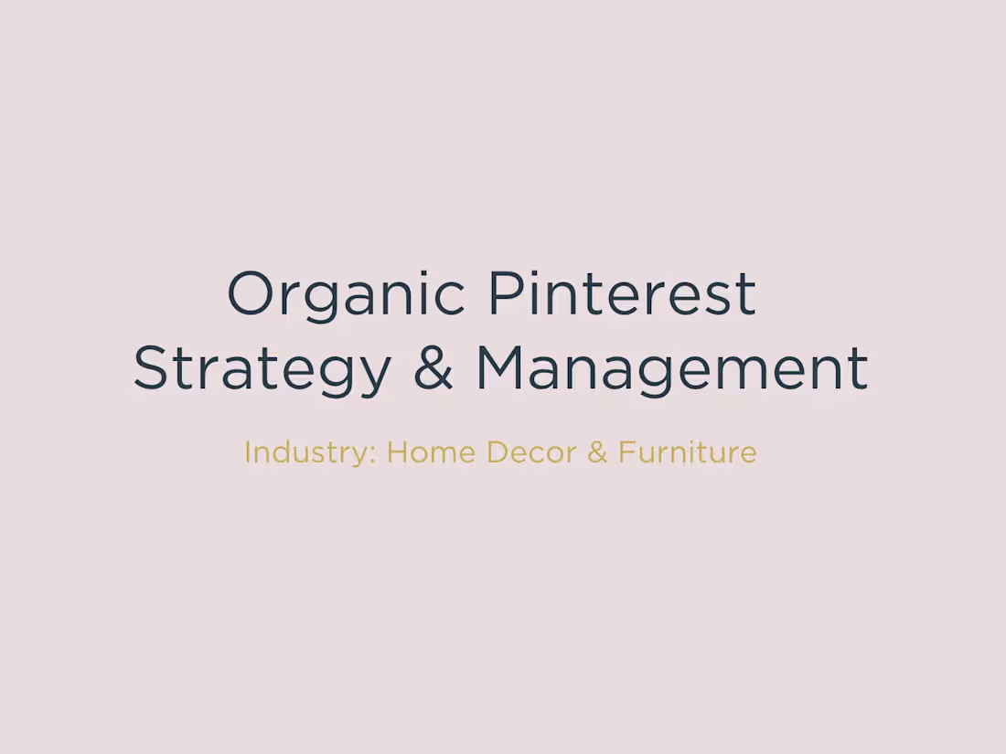 Cover image for Organic Pinterest Management (e-commerce)