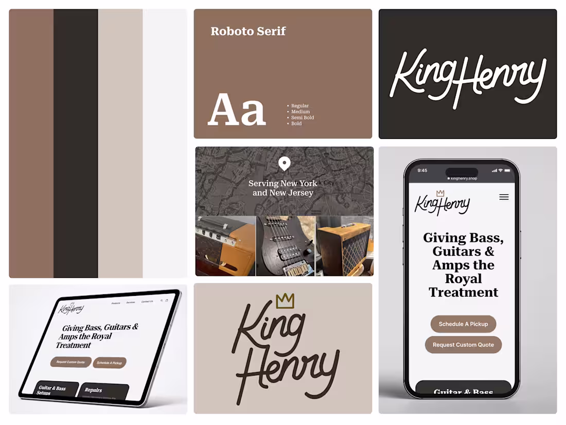 Cover image for King Henry | Logo, Brand & Landing Page Design