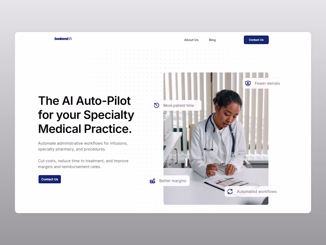 Cover image for Custom Landing Page for Bookend