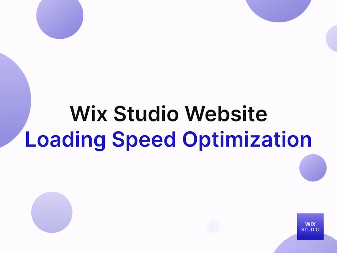 Cover image for Wix Website Loading Speed Optimization