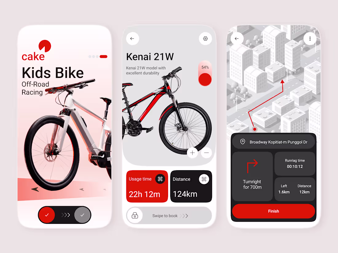 Cover image for Mobile Experience Design for CAKE's E-Bike Rentals