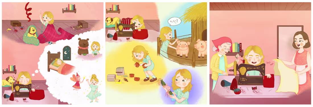 Cover image for Book → A menina que costurava: Um não conto de fadas 