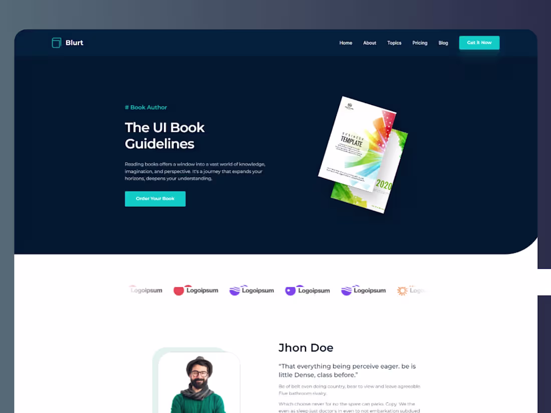 Cover image for Blurt - Framer Book Landing Page Template