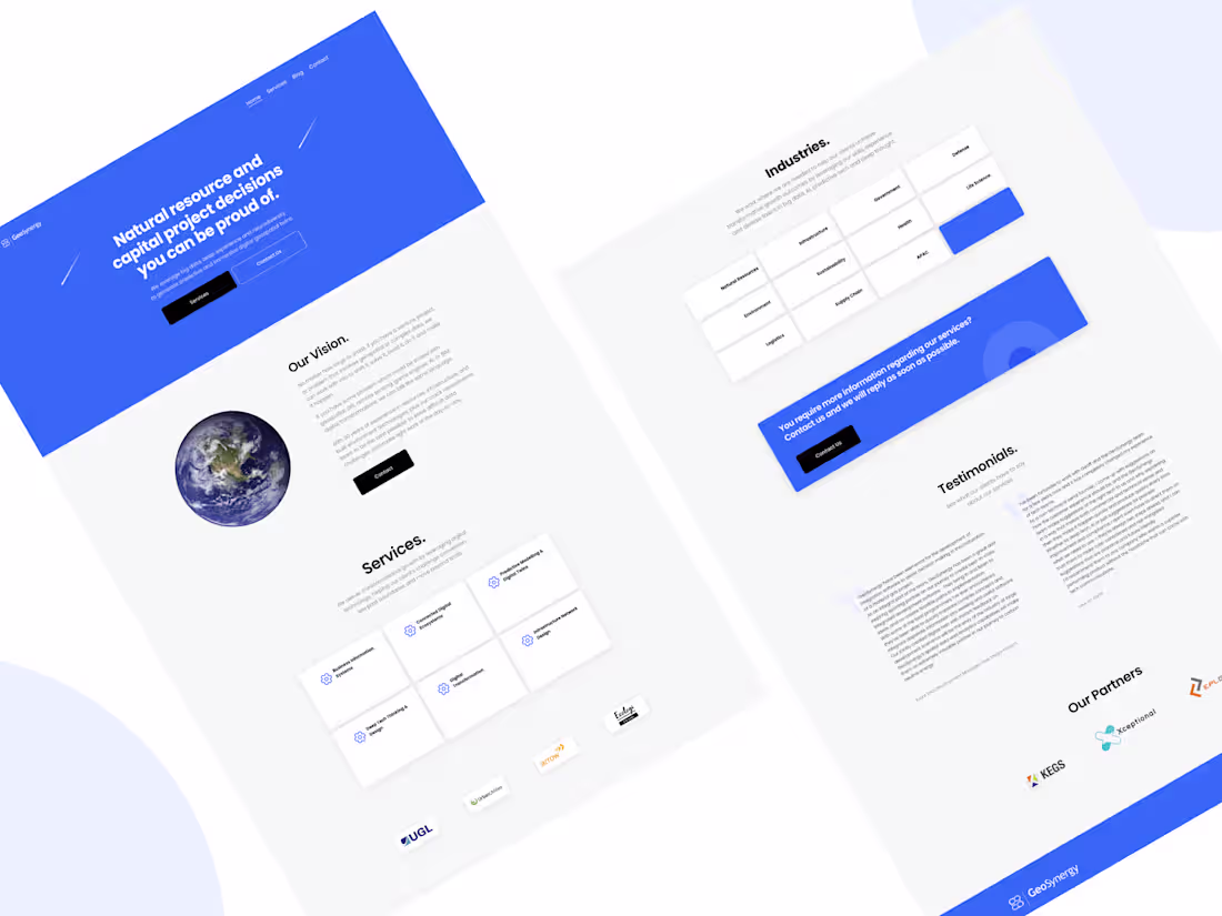 Cover image for Geosynergy Landing Page