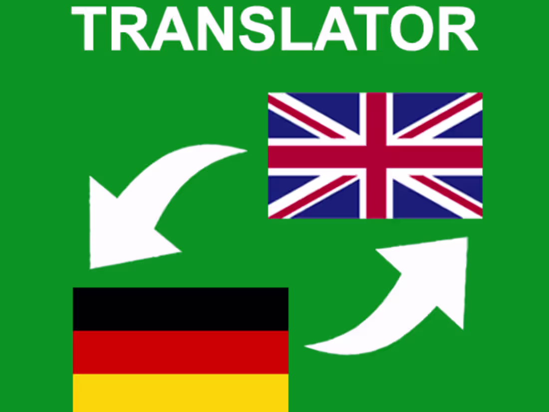 Cover image for German language translation to English language 