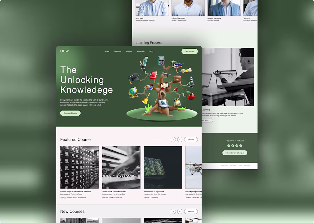 Cover image for Education Platform Website Design on Behance