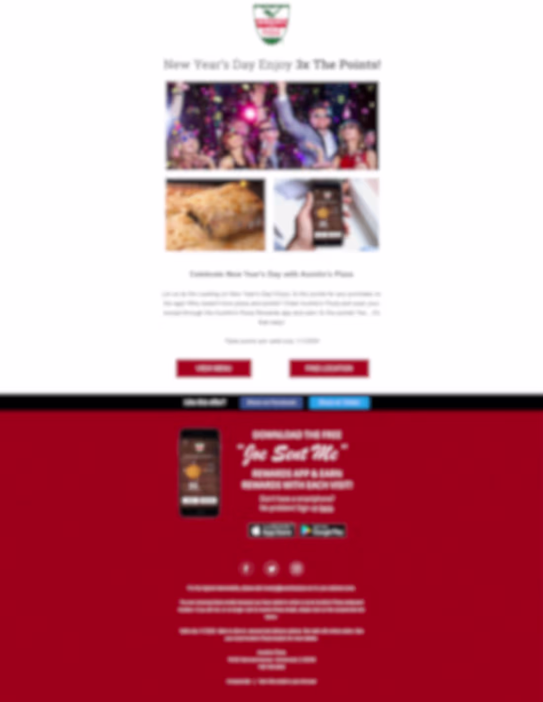 Cover image for Restaurant Promotional Email
Created a holiday