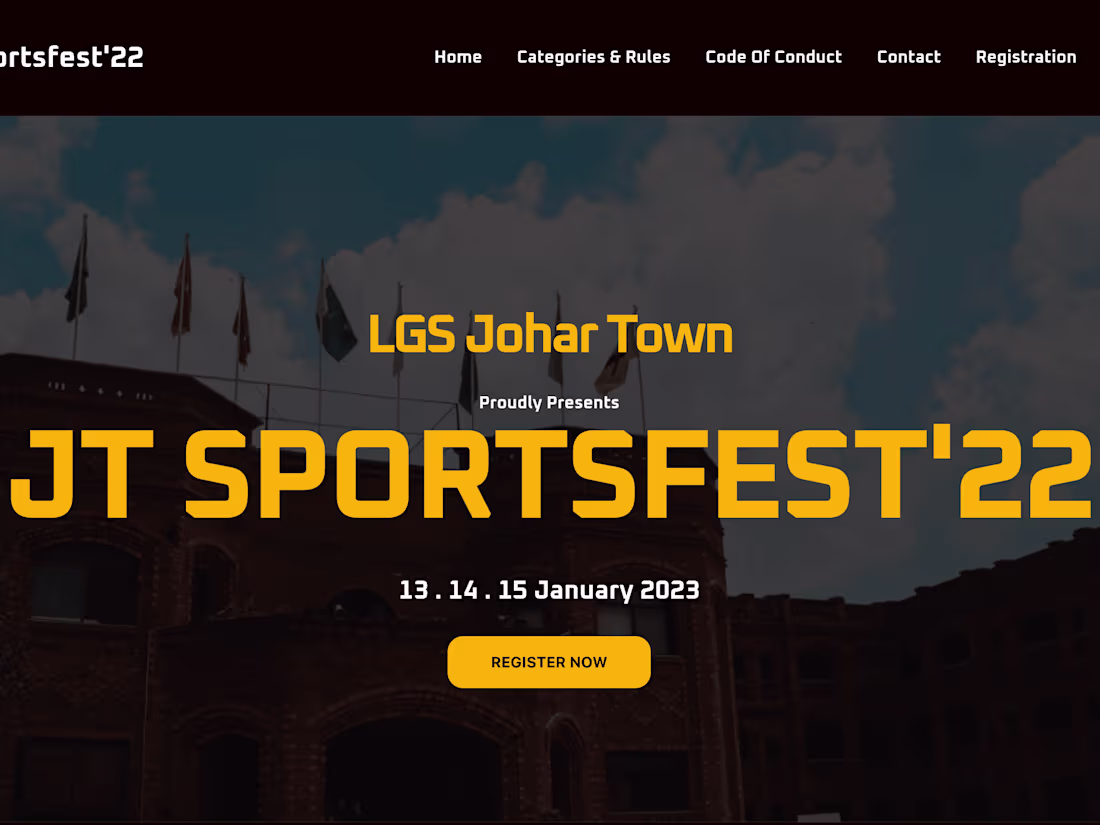 Cover image for Sportsfest website